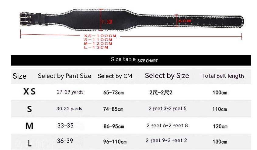 Fitness Belt Squat Hard Pull Cowhide Protective Gear